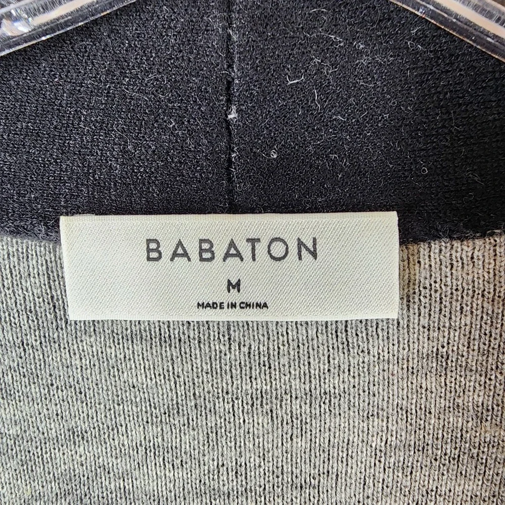 Aritzia Babaton Lance‎ Longline Wool Blend Open Front Cardigan Womens M Black